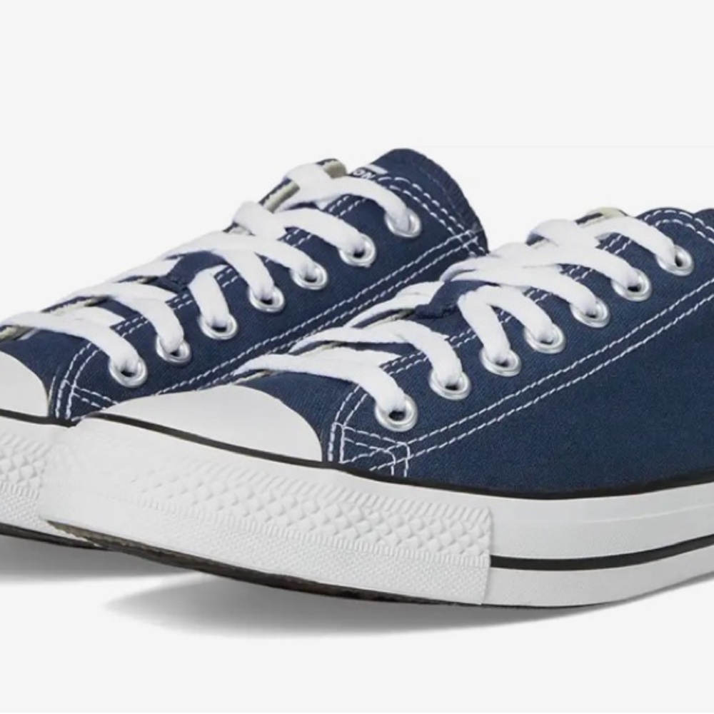Classic Chuck Taylor Navy Blue Canvas Sneakers- pre worn 30 minutes for a photo!